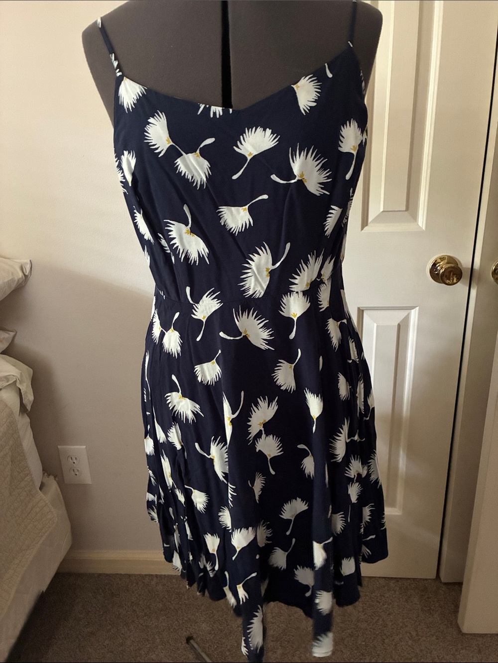 Old Navy Navy Floral Spaghetti-Strap Sundress